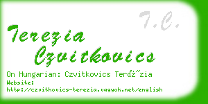 terezia czvitkovics business card